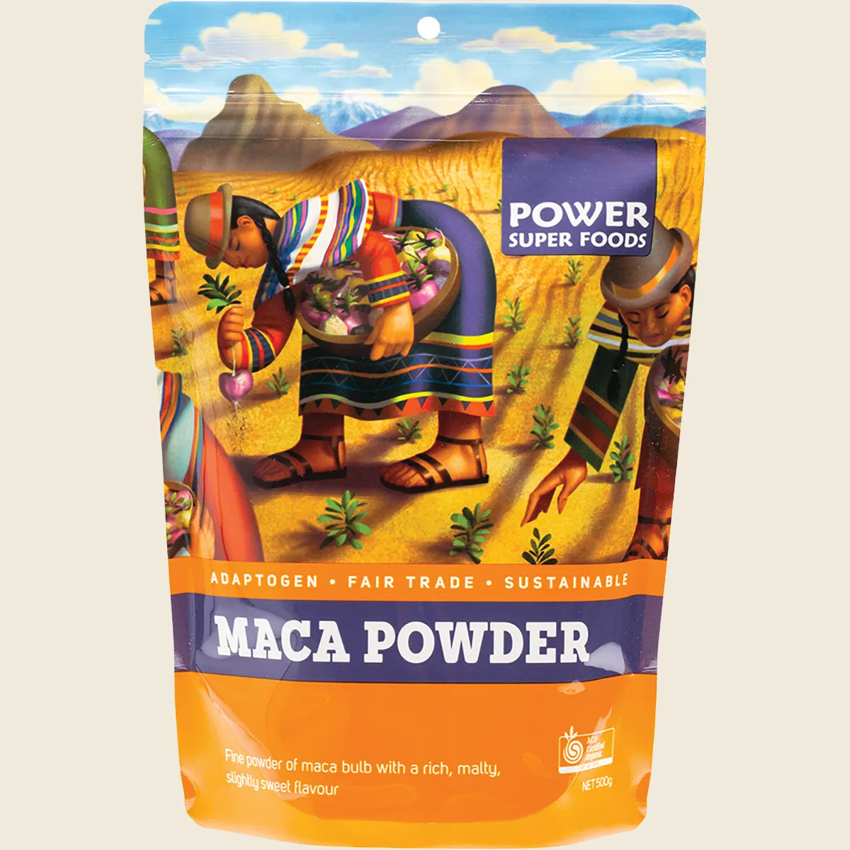 パワー スーパーフード マカパウダー 認証オーガニック 500g