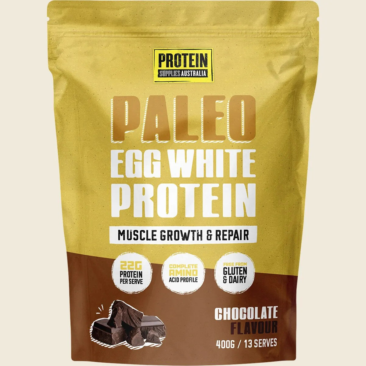 Protein Supplies Australia Paleo Egg White Protein Chocolate 400g