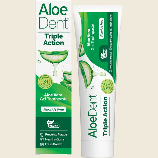 Aloe Dent Toothpaste Fluoride Free Triple Action 100ml