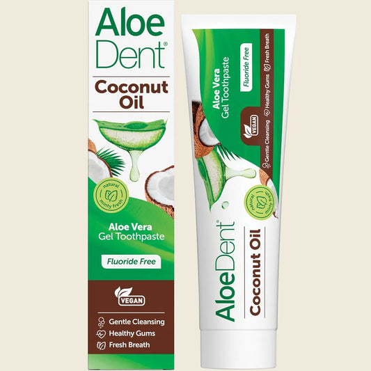 アロエ デント 歯磨き粉 ココナッツオイル フッ素不使用 100ml