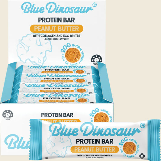 Blue Dinosaur Protein Bar Peanut Butter 60g x 12 Display
