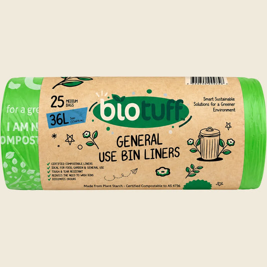 Biotuff General Use Bin Liners 36L 25pk