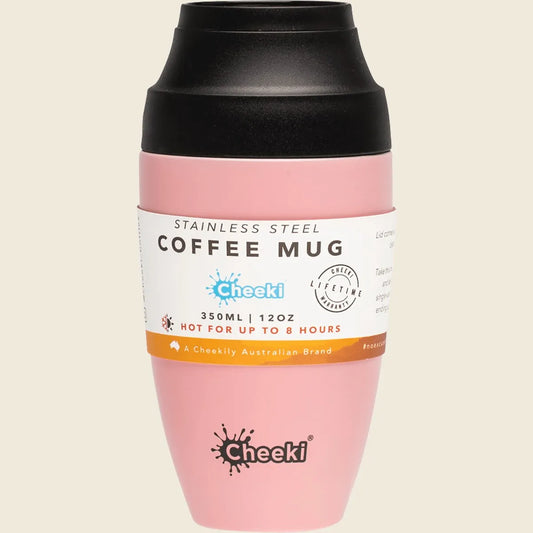 Cheeki Insulated Coffee Mug Pink 350ml