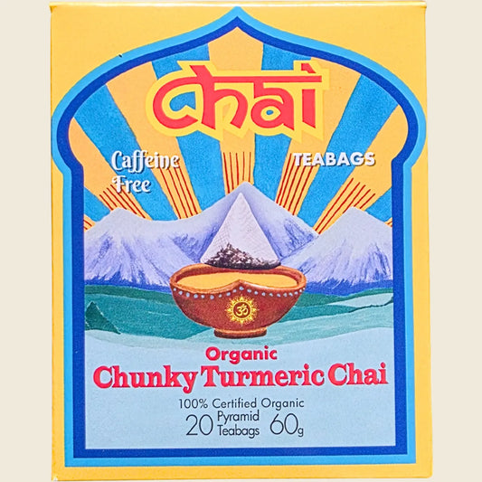 Chai Tea Organic Chunky Turmeric Chai Tea Bags 20pk