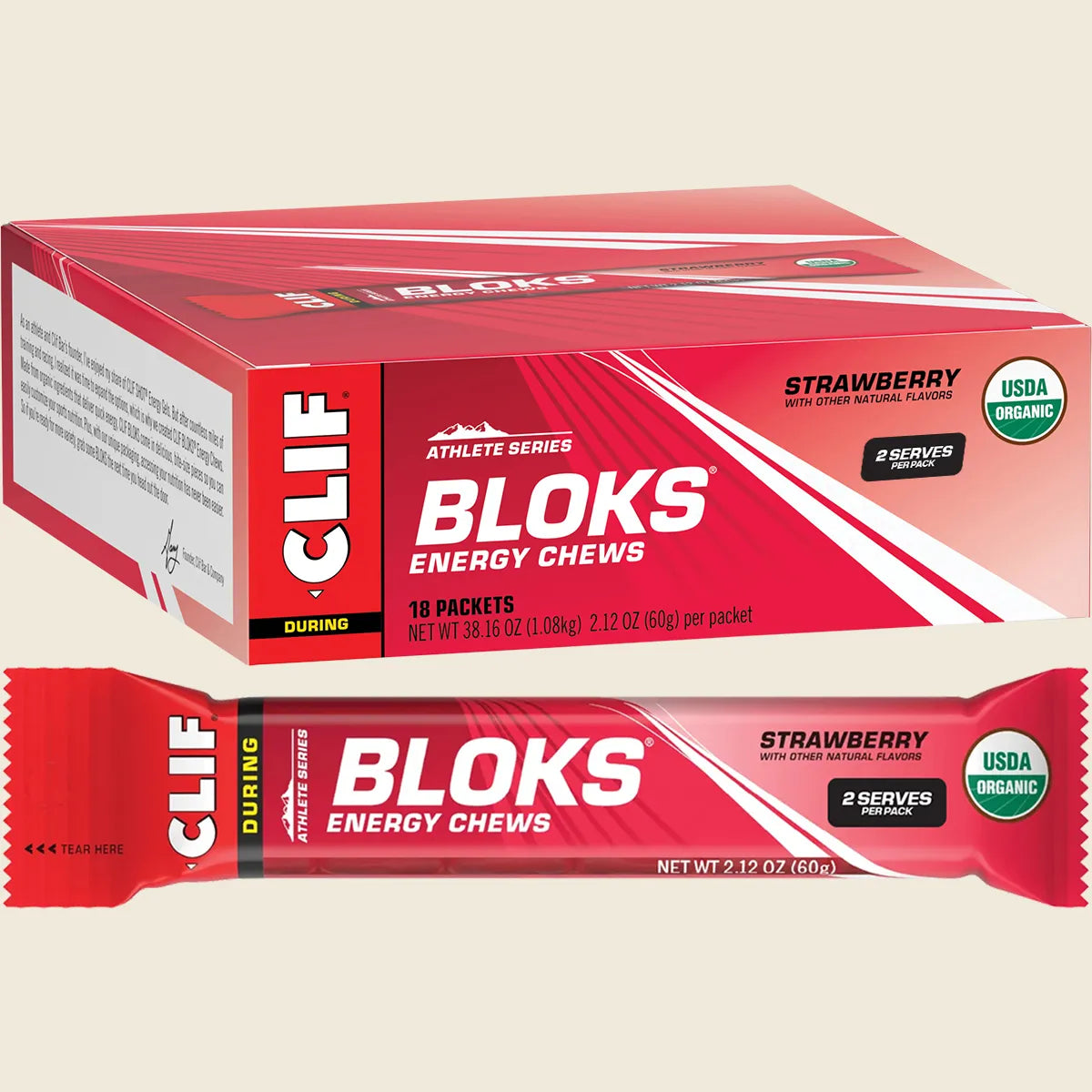Clif Bloks エナジーチュー ストロベリー 18x60g