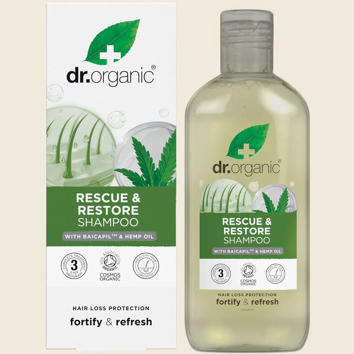 Dr. Organic レスキュー＆リストア シャンプー ヘンプオイル 265ml