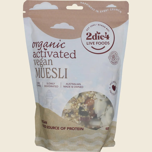 2die4 Live Foods Organic Activated Muesli Vegan 600g