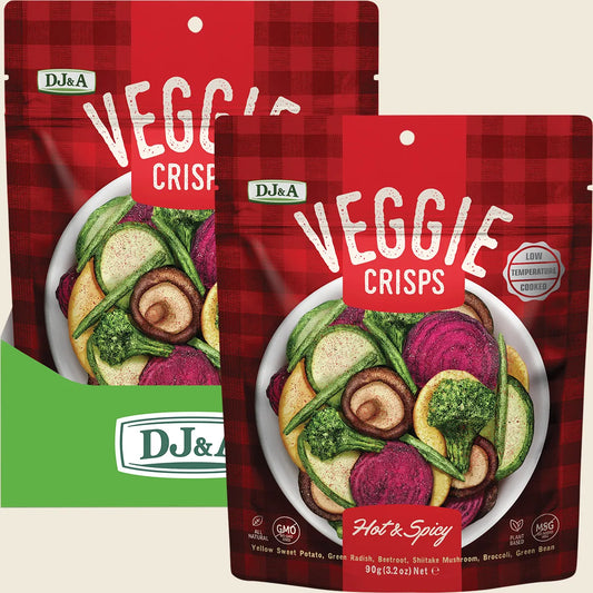 Dj&a  veggie crisps ホット＆スパイシー 9x90g