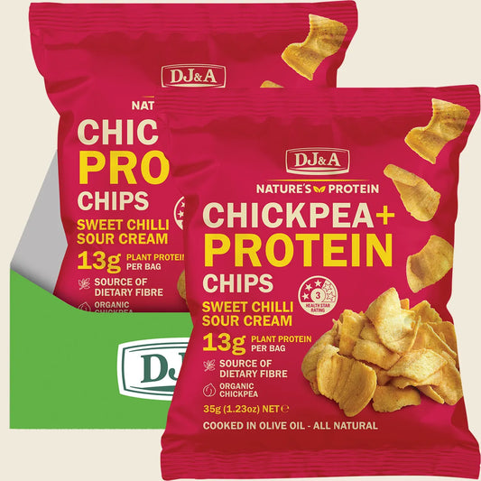 Dj&a Chickpea + Protein Chips Sweet Chilli & Sour Cream 9x35g