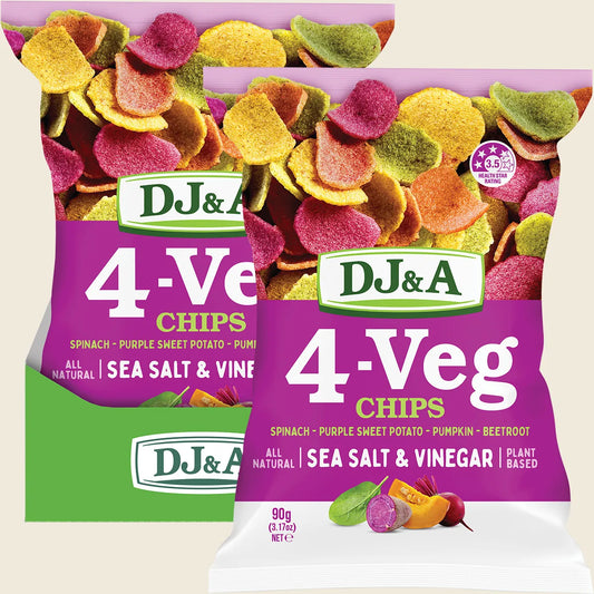 Dj&a 4-VEG Chips Salt & Vinegar 5x90g