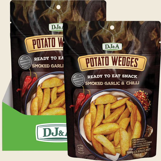 Dj&a Potato Wedges Smoked Garlic & Chilli 9x100g