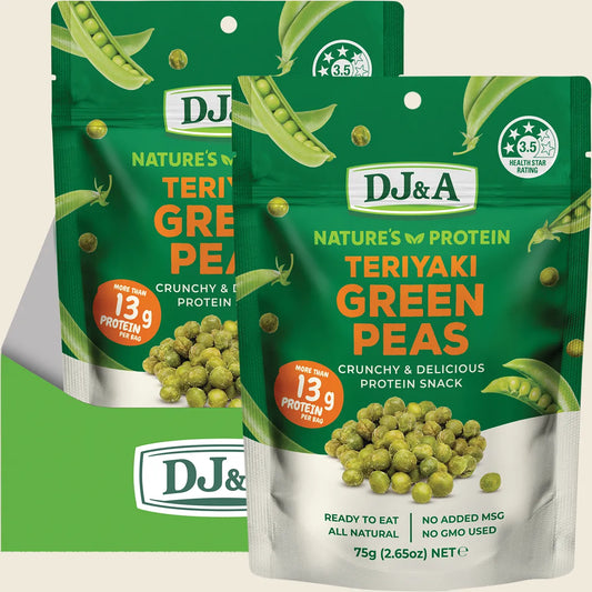 Dj&a Nature's Protein Teriyaki Green Peas 12x75g