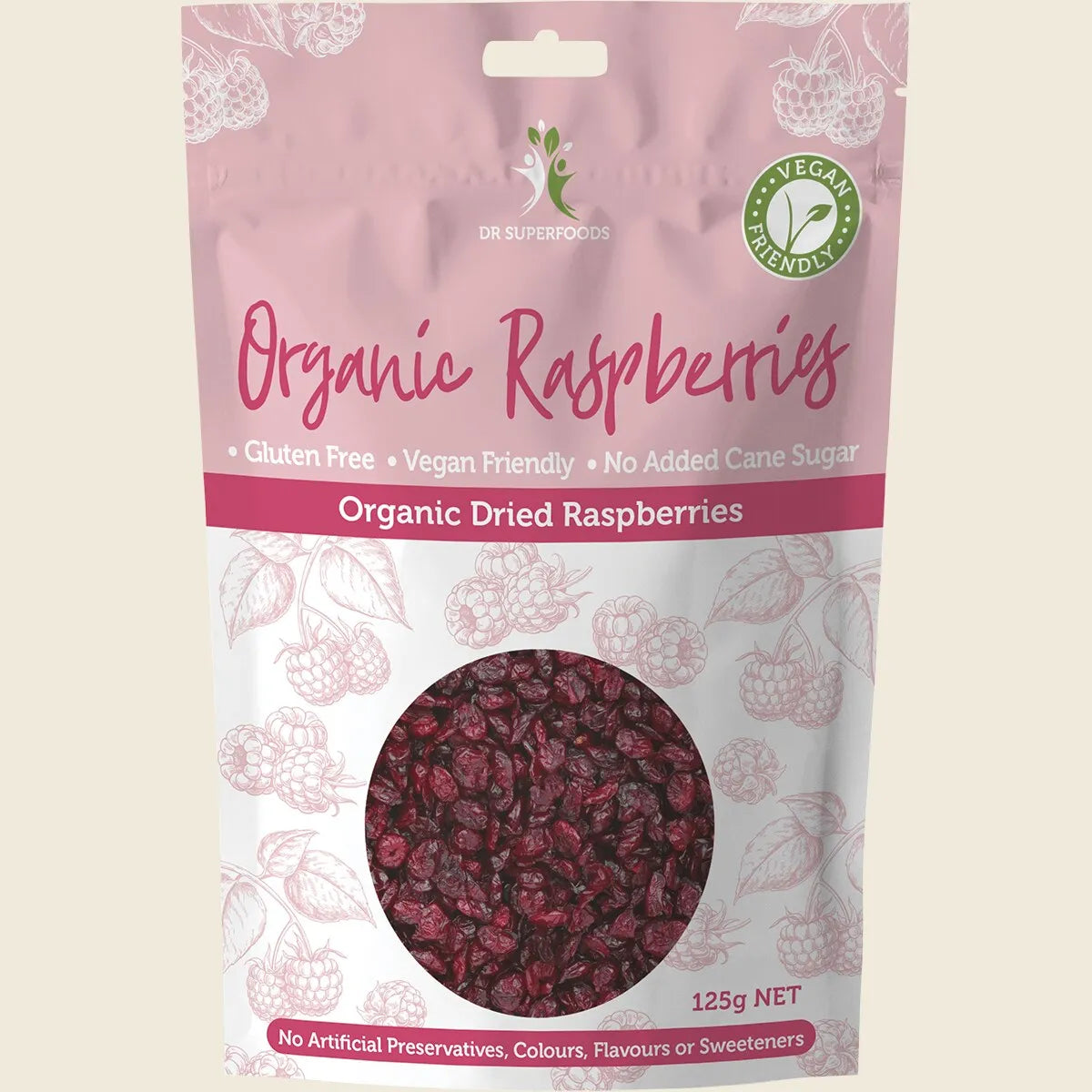 Dr Superfoods ドライラズベリー オーガニック 125g