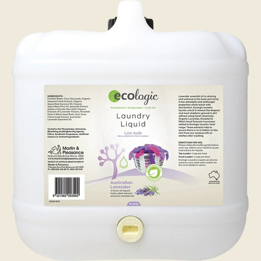 Ecologic Laundry Liquid (Bulk) Australian Lavender 15000ml
