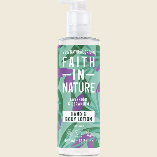 Faith In Nature Hand & Body Lotion Soothing Lavender & Geranium 400ml