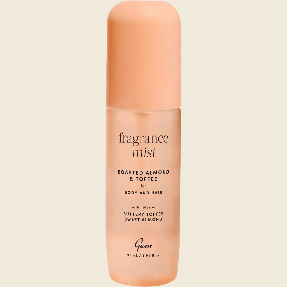 Gem Fragrance Mist For Body & Hair Roasted Almond & Toffee 90ml