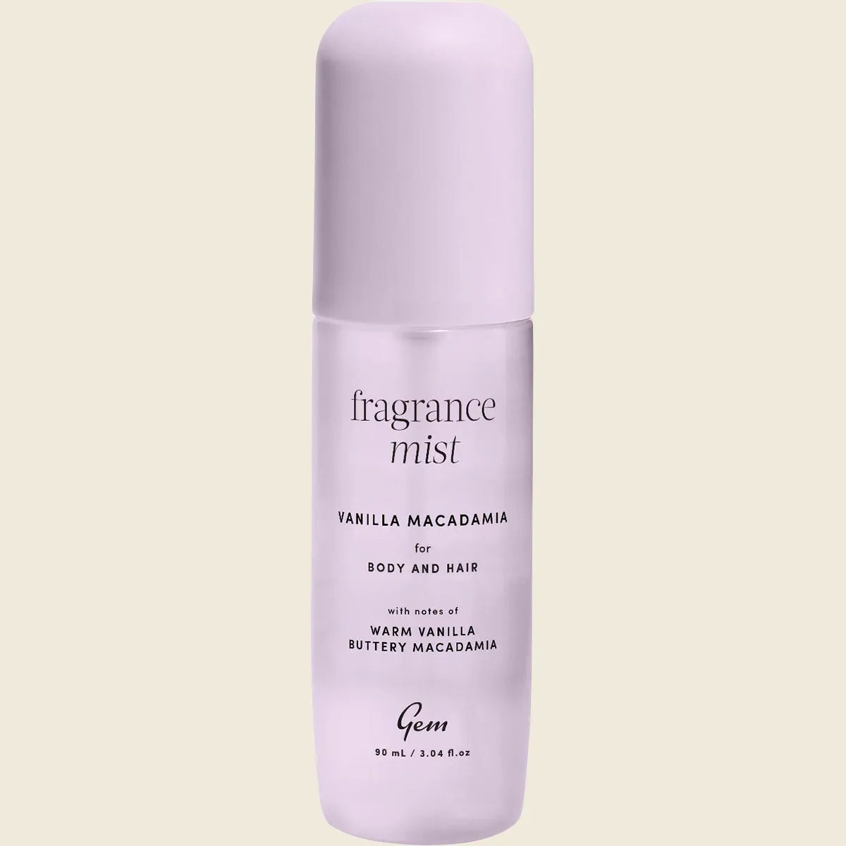 Gem Fragrance Mist For Body & Hair Vanilla Macadamia 90ml
