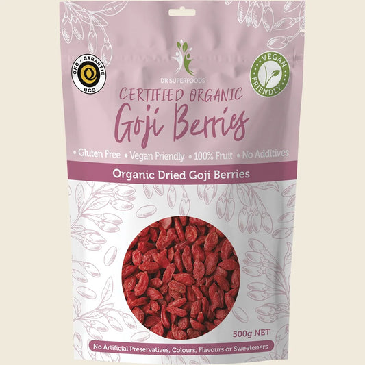 Dr Superfoods Dried Goji Berries Certified Organic 500g