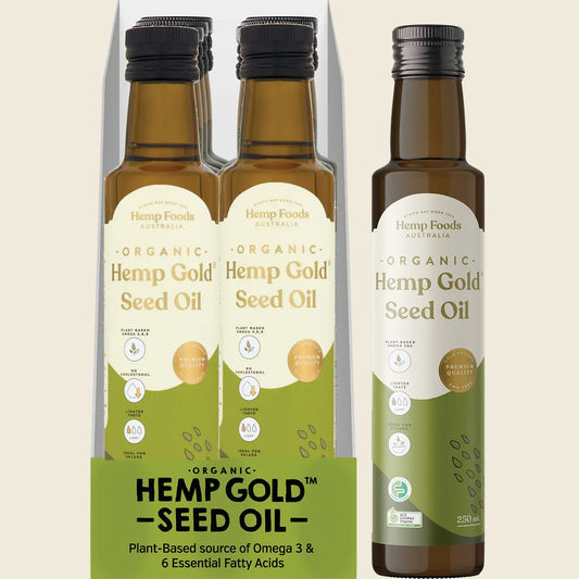 Hemp Foods Australia Organic Hemp Gold Seed Oil 6x250ml