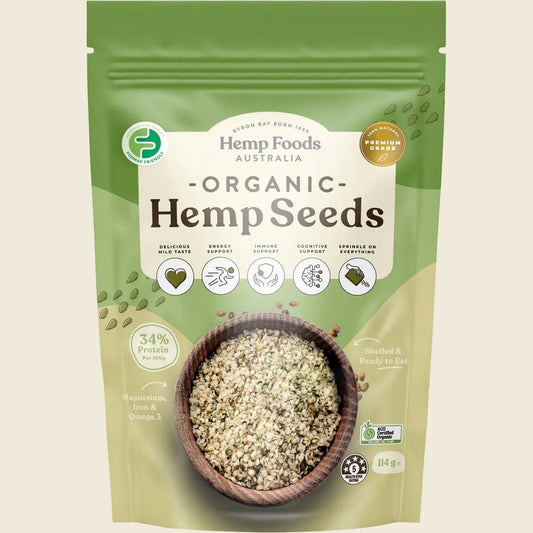 Hemp Foods Australia Organic Hemp Seeds Hulled 114g