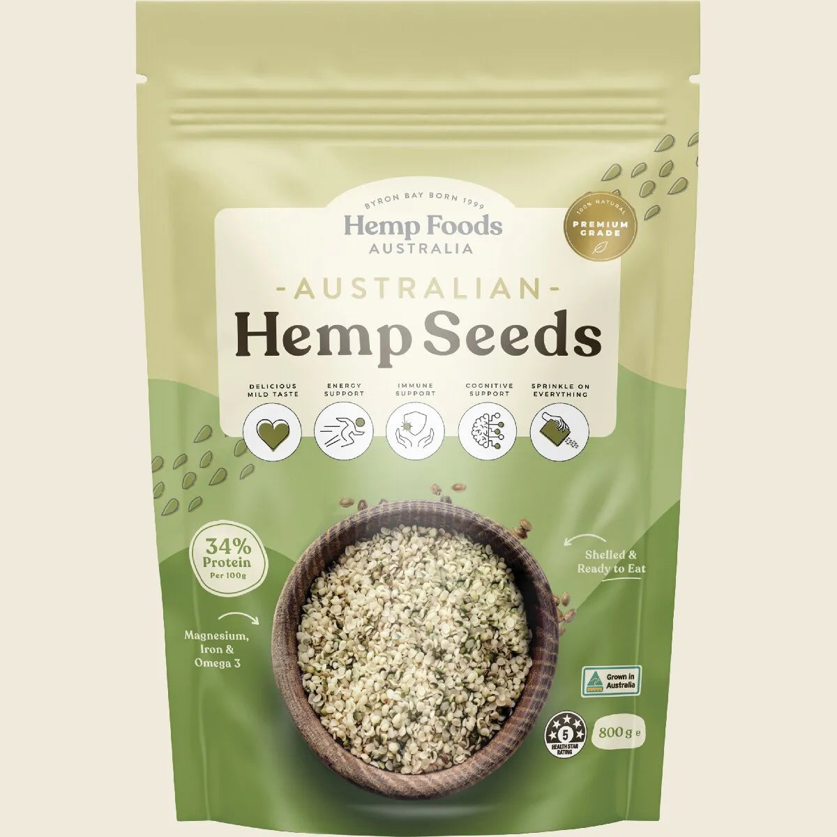 Hemp Foods Australia Australian Hemp Seeds Hulled 800g