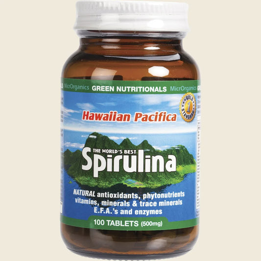 Green Nutritionals Hawaiian Pacifica Spirulina Tablets 500mg 100 Tabs