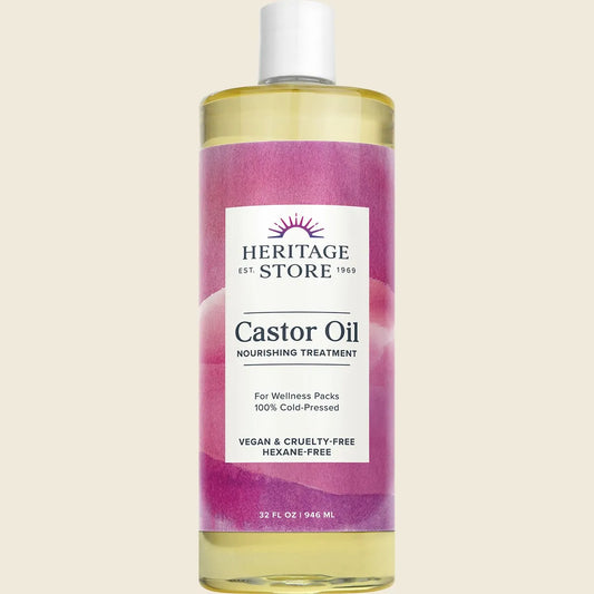 Heritage Store Castor Oil 100% Cold Pressed 946ml