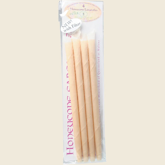 Honeycone Ear Candles with Filter 100% Unbleached Cotton 4pk