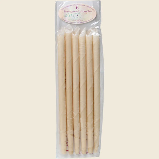 Honeycone Ear Candles with Filter 100% Unbleached Cotton 6pk