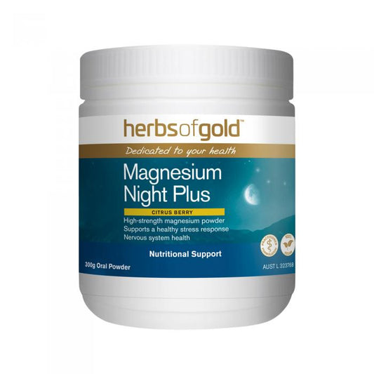 Herbs Of Gold Magnesium Night Plus (citrus Berry) Oral Powder 300g