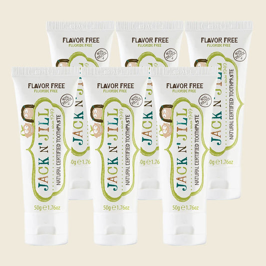 Jack N' Jill Toothpaste Children Flavour & Fluoride Free 6x50g
