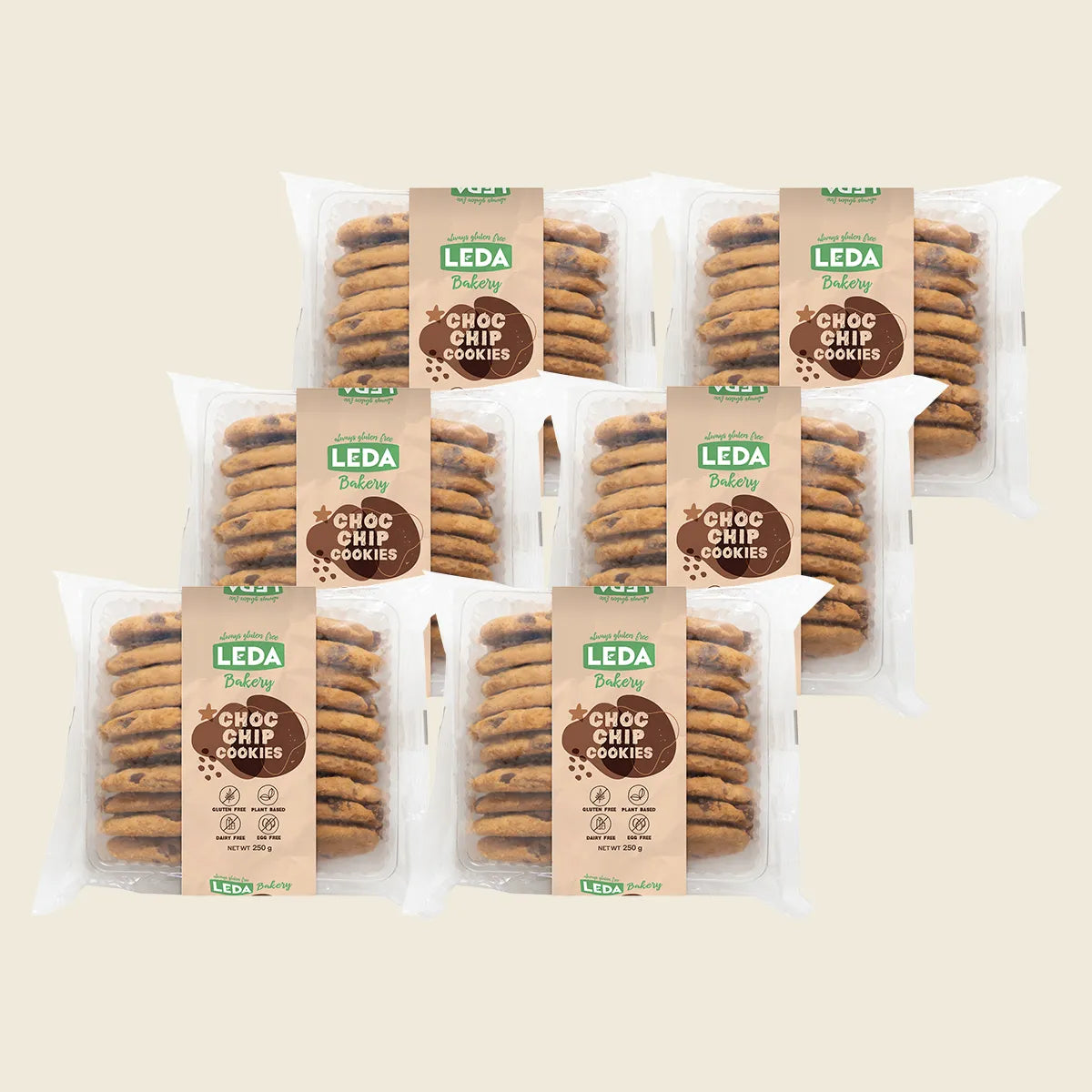 Leda Choc Chip Cookies Bakery Range 6x250g