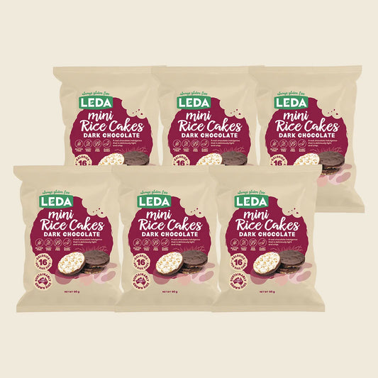Leda Mini Rice Cakes Dark Chocolate 6x60g