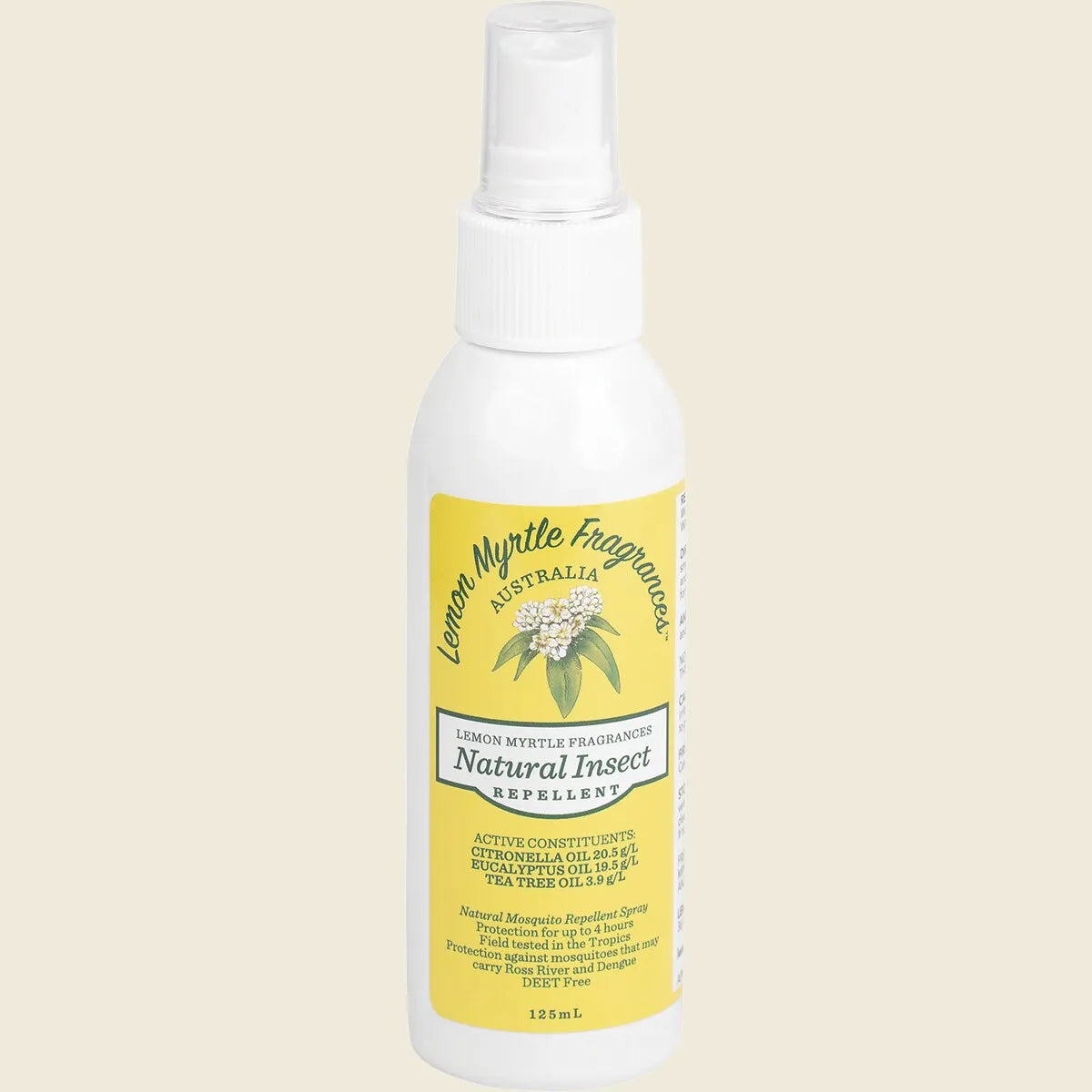 Lemon Myrtle Fragrances Natural Insect Repellent 125ml