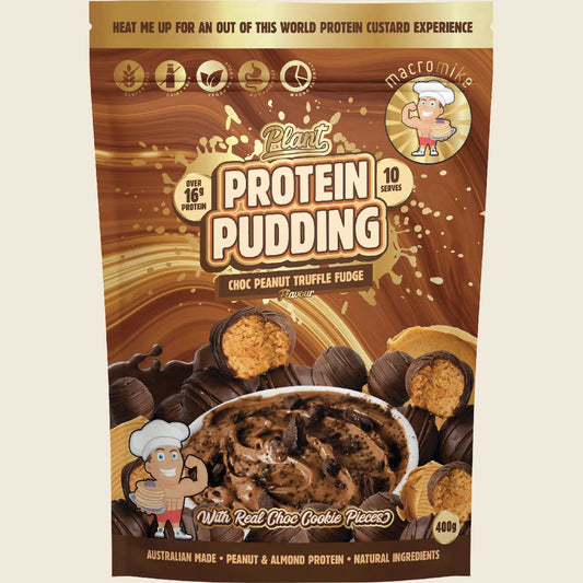 Macro Mike Plant Protein Pudding Choc Peanut Truffle Fudge 400g