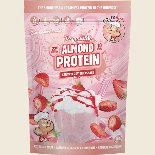 Macro Mike Premium Almond Protein Strawberry Thick Shake 400g