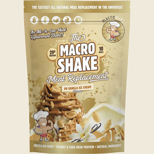 Macro Mike The Macro Shake Meal Replacement PB Vanilla Ice Cream 560g