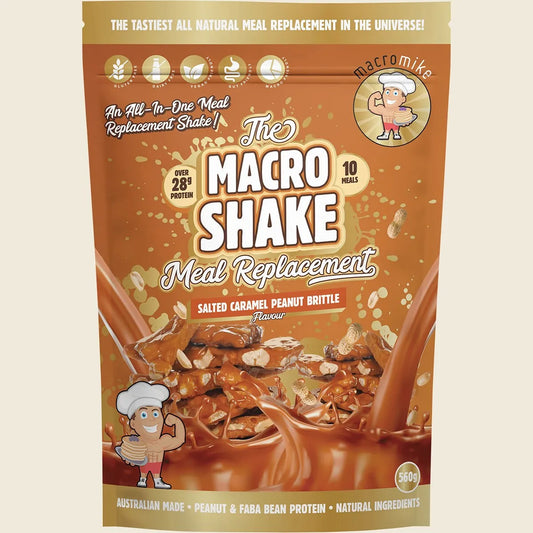 Macro Mike The Macro Shake Meal Replacement Salted Caramel Peanut 560g