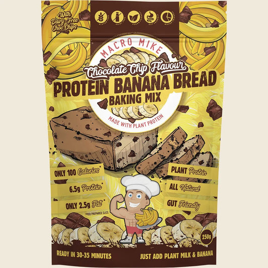 Macro Mike Protein Banana Bread Baking Mix Chocolate Chip 250g