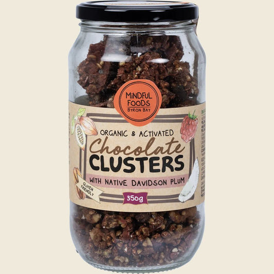 Mindful Foods Chocolate Clusters Davidson Plum Organic & Activated 350g