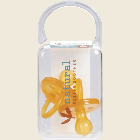 Natural Rubber Soothers Soother Twin Pack Large Rounded 6 mths + 2pk