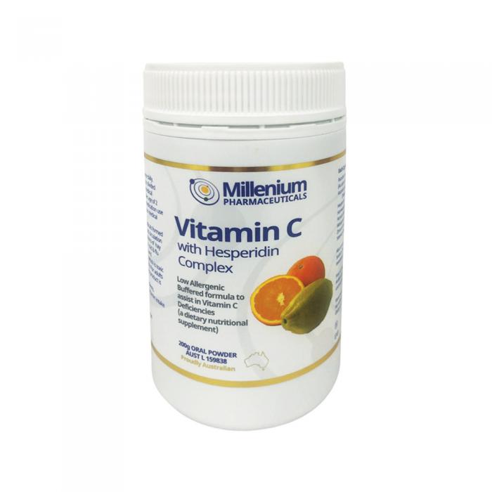 Millenium Pharmaceuticals White Vitamin C With Hesperidin Complex Oral Powder 200g