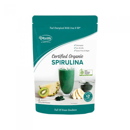 Morlife Certified Organic Spirulina Powder 250g