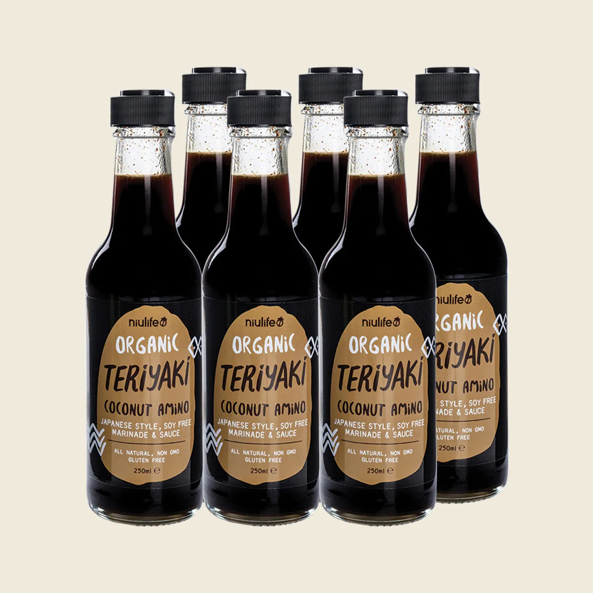 Niulife Organic Coconut Amino Sauce Teriyaki 6x250ml
