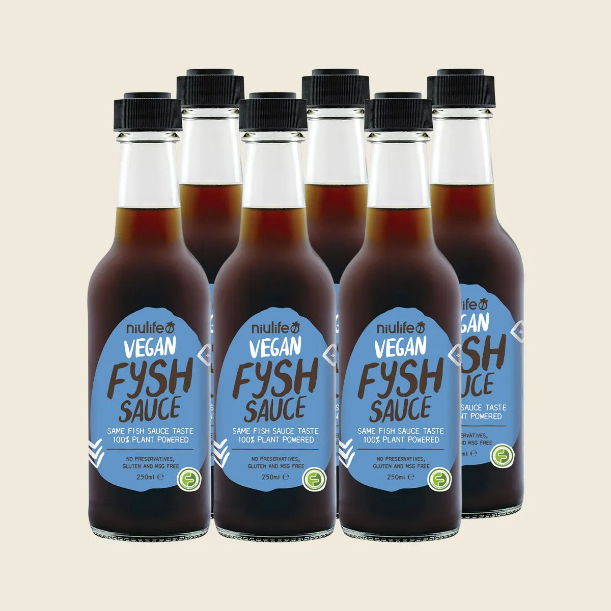 Niulife ヴィーガンの魚ソース 6x250ml