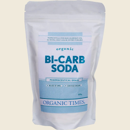 Organic Times Bi-Carb Soda Organic Pharmaceutical Grade 500g