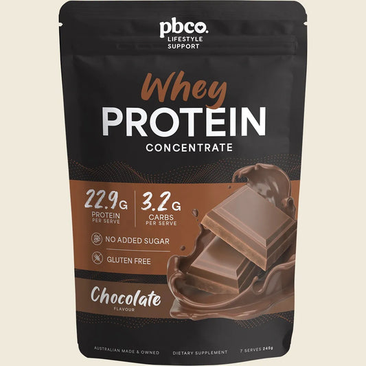 Pbco Whey Protein Concentrate Chocolate 245g