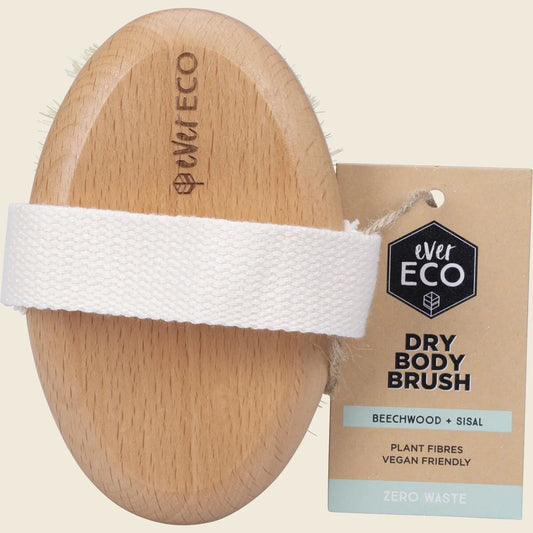 Ever Eco Dry Body Brush Beech Wood Handle, Sisal Bristles