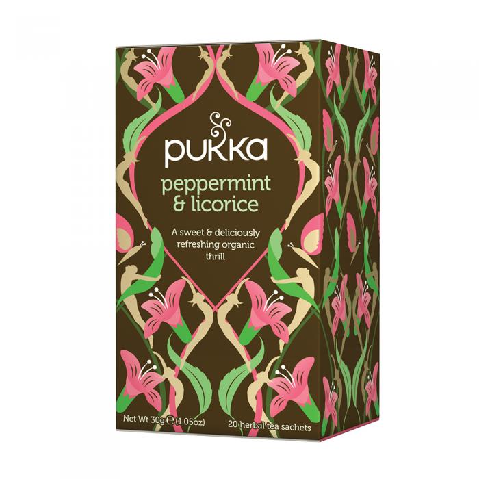 Pukka Organic Peppermint & Licorice X 20 Tea Bags