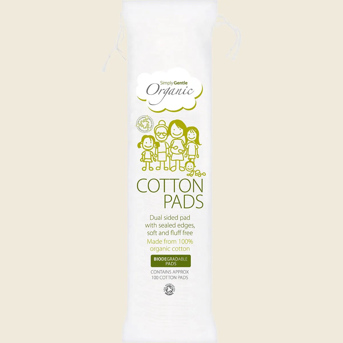 Simply Gentle Organic Cotton Pads 100pk